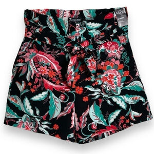 New York Co. Maddie Short 6” Floral Print Smoothing 2 Way Stretch Women's Size 8